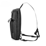 Kingsons 2026 Men's Waterproof Chest Bag 9.7 Inch Tablet Sling Crossbody Business Bag with Concise Design Black
