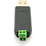 ZINMARK USB to RS485 Serial Converter Adapter CH340T Chip LED Display Data Communication/PLC Data Reading/Data R&W Centralized Control Converter Module for Win 7 / XP/Vista