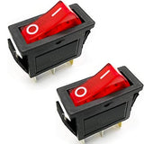 ZINMARK（Pack of 2 ）120927-24 120 Volt 3 Prong Plug On/Off Rocker Switch Lighted fits Electric Fireplaces FMI Desa 29-159-1 Heater Switch 28785