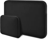 Hseok Elastic Laptop Case 13-14 inch Sleeve with Small Case, Neoprene Rainproof & Shockproof Cover for MacBook Pro 14" M3 M2 M1 and 13.3" MacBook Air/Pro,XPS 13/14 & Most 13"-14" Notebooks，Black