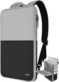 ZINZ Slim Expandable Laptop Backpack 17 inch Travel Business Backpack Water Resistant Daypack Bookpack for Most 17 inch NoteBooks，Black