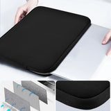 Hseok Elastic Laptop Case 13-14 inch Sleeve with Small Case, Neoprene Rainproof & Shockproof Cover for MacBook Pro 14" M3 M2 M1 and 13.3" MacBook Air/Pro,XPS 13/14 & Most 13"-14" Notebooks，Black