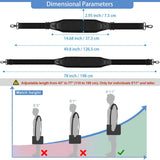 ZINZ Shoulder Strap 78" Belt with Neoprene Thick Padded, Universal Bag Strap with Double Adjustable Buckles and Metal Swivel Hooks,Ideal for Individuals 5'11" and Taller,Black