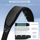 ZINZ Shoulder Strap 78" Belt with Neoprene Thick Padded, Universal Bag Strap with Double Adjustable Buckles and Metal Swivel Hooks,Ideal for Individuals 5'11" and Taller,Black