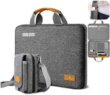 Laptop Case 15.6 Inch Briefcase Military-Grade Protection with Detachable Belt Bag, Compatible All Model of 15-16 Inch MacBook Pro and Most Popular 15.6 Inch Notebooks Chromebooks (Black)