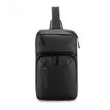 Kingsons 2026 Men's Waterproof Chest Bag 9.7 Inch Tablet Sling Crossbody Business Bag with Concise Design Black