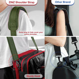 ZINZ Shoulder Strap - 59 Inch Universal Heavy-duty Adjustable Strap with Ultra-thick Fixed Breathable Pad for Laptop, Gym, Camera Bag and More -Army green
