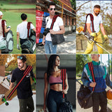 ZINZ Ultra-Thick Fixed Pad Shoulder Strap 76-inch Universal Bag Strap with Breathable Cushion and Dual Balanced Adjustable Buckles for Laptop Bag Luggage Messenger Bag Crossbody etc -Stripe-BRB