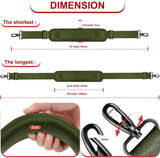 ZINZ Shoulder Strap - 59 Inch Universal Heavy-duty Adjustable Strap with Ultra-thick Fixed Breathable Pad for Laptop, Gym, Camera Bag and More -Army green