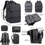 Men's Backpack for Business Trips, Large Capacity, Expandable, Multifunctional Vacuum Compression Travel Backpack for Men