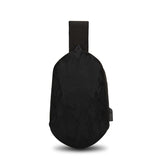 New Men's and Women's Crossbody Bag Hard Shell Shoulder Bag Cool Motorcycle Riding Bag USB Headphone Port Fashion Chest Bag
