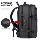 Men's Backpack for Business Trips, Large Capacity, Expandable, Multifunctional Vacuum Compression Travel Backpack for Men