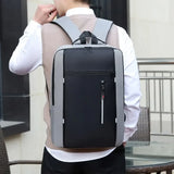 1 Pack 15.6 Inch Men's Business Computer Bag Multi-pocket High-capacity Usb Charging Work Commuting Backpack