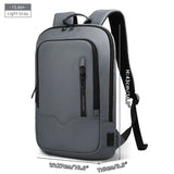 Heroic Knight Thin Male Work Backpack Multifunctional Fashion 15.6 In Laptop Backpack Casual Waterproof Business Travel Daypack