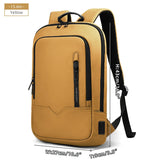 Heroic Knight Thin Male Work Backpack Multifunctional Fashion 15.6 In Laptop Backpack Casual Waterproof Business Travel Daypack