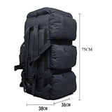 ZINZ 100L Tactical Luggage Duffel Camping Bag Travel Backpack for Men Outdoor Shoulder Large Hiking Tourist Storage Rucksack