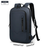 HK Slim Business Backpack for Men 17.3 inch Laptop Bag with USB Port Lightweight School Bag Waterproof Travel Backpacks for Work