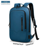 Heroic Knight Thin Male Work Backpack Multifunctional Fashion 15.6 In Laptop Backpack Casual Waterproof Business Travel Daypack