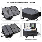 Men's Backpack for Business Trips, Large Capacity, Expandable, Multifunctional Vacuum Compression Travel Backpack for Men
