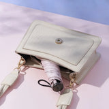 ZINZ New Foldable Manual Sun Umbrella 6-Bone Frame UV Protection Dual-Purpose Umbrella Ultra-Light Sun Protection Pencil Umbrella