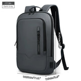 HK Slim Business Backpack for Men 17.3 inch Laptop Bag with USB Port Lightweight School Bag Waterproof Travel Backpacks for Work