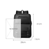 Fashion Men Backpack PU Leather Bagpack Large Laptop Backpacks Male Mochilas Black Schoolbag For Teenagers Boys Brown Sac A Dos