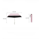 ZINZ New Foldable Manual Sun Umbrella 6-Bone Frame UV Protection Dual-Purpose Umbrella Ultra-Light Sun Protection Pencil Umbrella