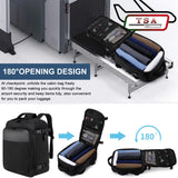 Geestock ryanair 40x25x20 Aircraft Backpack Multifunctional Travel Backpack CarryOn Cabin Luggage Waterproof 14" Laptop Backpack