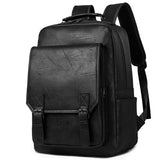 Fashion Leather Men Backpack Business Male 15.6" Laptop Bag Daypacks Large Capacity Travel College School Bag