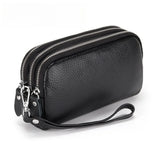 ZinMark Women Long Wallet Genuine Leather 3-Layer Zipper Purse Bag Large Capacity Wristlet Clutch Wallets Phone Bag Money Purses 2026