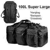 ZINZ 100L Tactical Luggage Duffel Camping Bag Travel Backpack for Men Outdoor Shoulder Large Hiking Tourist Storage Rucksack