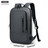 Heroic Knight Thin Male Work Backpack Multifunctional Fashion 15.6 In Laptop Backpack Casual Waterproof Business Travel Daypack