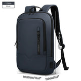 Heroic Knight Thin Male Work Backpack Multifunctional Fashion 15.6 In Laptop Backpack Casual Waterproof Business Travel Daypack