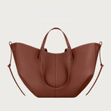 ZinMark Leather Handbag Tote Bag For Women Cowhide Shoulder Bag Design Large Capacity Totes Top Handle Hobo Shopper Bag