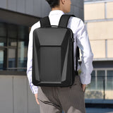 Men's 17" Laptop Hard Shell Backpack Waterproof Anti-theft Expandable TSA Lock Gaming Pack Luxury Business Backpack USB Charge