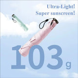 ZINZ New Foldable Manual Sun Umbrella 6-Bone Frame UV Protection Dual-Purpose Umbrella Ultra-Light Sun Protection Pencil Umbrella
