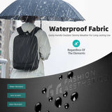 HK Men's Designer Laptop Bag Waterproof School Bags for College Boys Male Business Sports Travel Backpack Men With USB Charging