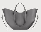 ZinMark Leather Handbag Tote Bag For Women Cowhide Shoulder Bag Design Large Capacity Totes Top Handle Hobo Shopper Bag