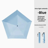 ZINZ New Foldable Manual Sun Umbrella 6-Bone Frame UV Protection Dual-Purpose Umbrella Ultra-Light Sun Protection Pencil Umbrella