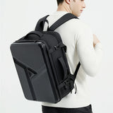 Men's 17" Laptop Hard Shell Backpack 50L Large Capacity Expandable Waterproof Travel Backpack USB Charging mochilas de hombre