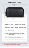 ZinMark Women Long Wallet Genuine Leather 3-Layer Zipper Purse Bag Large Capacity Wristlet Clutch Wallets Phone Bag Money Purses 2026