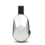 New Men's and Women's Crossbody Bag Hard Shell Shoulder Bag Cool Motorcycle Riding Bag USB Headphone Port Fashion Chest Bag