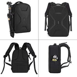 DSLR Photography Camera Backpack 15-16 inch Waterproof Hardshell Case with Tripod Holder&Laptop Compartment Canon/Nikon/Sony