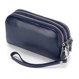 ZinMark Women Long Wallet Genuine Leather 3-Layer Zipper Purse Bag Large Capacity Wristlet Clutch Wallets Phone Bag Money Purses 2026