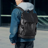Business Men Backpack Laptop Backpacks for Men 2025 Pu Leather Urban Male Backbag School Bag Rucksack Man Teenagers Large Travel