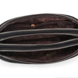 ZinMark Women Long Wallet Genuine Leather 3-Layer Zipper Purse Bag Large Capacity Wristlet Clutch Wallets Phone Bag Money Purses 2026