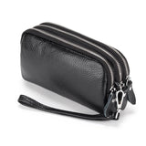 ZinMark Women Long Wallet Genuine Leather 3-Layer Zipper Purse Bag Large Capacity Wristlet Clutch Wallets Phone Bag Money Purses 2026