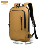 HK Slim Business Backpack for Men 17.3 inch Laptop Bag with USB Port Lightweight School Bag Waterproof Travel Backpacks for Work