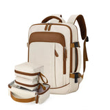 Large-capacity laptop backpack, lightweight commuting backpack, expandable set with dry and wet separation and toiletry bag