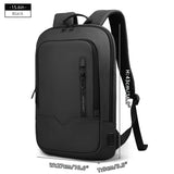 Heroic Knight Thin Male Work Backpack Multifunctional Fashion 15.6 In Laptop Backpack Casual Waterproof Business Travel Daypack